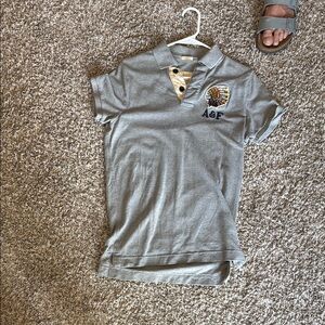 Abercrombie & Fitch Gray Polo Shirt